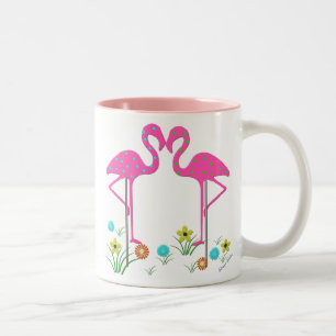 2 Couleurs Tasse de Flamant rose d'été
