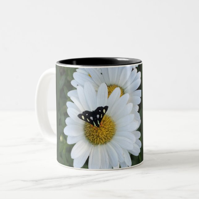 2 Couleurs Tasse de fleur de marguerite (Devant gauche)