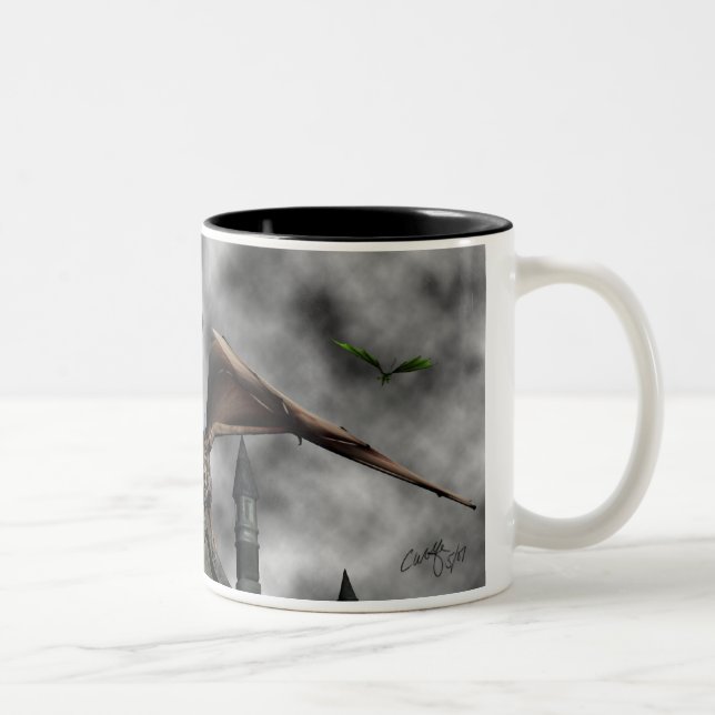 2 Couleurs Tasse "de gardiens de château" (Droit)