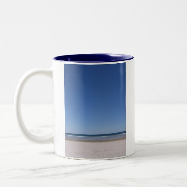 2 Couleurs Tasse de gauchiste de plage et de ciel (Gauche)