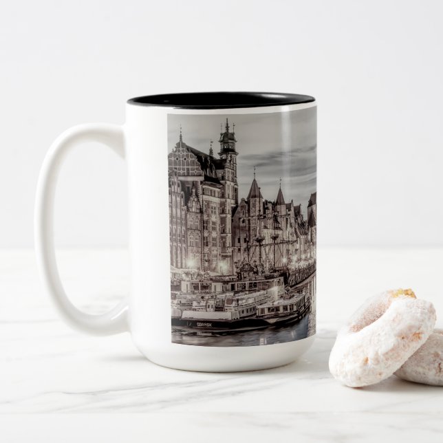 2 Couleurs Tasse de Gdansk (Avec donut)