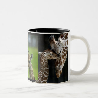 2 Couleurs Tasse de girafes mère + Enfant