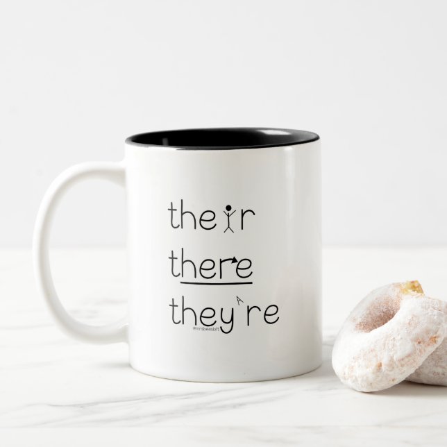 2 Couleurs Tasse de grammaire (Avec donut)