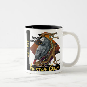 2 Couleurs Tasse de gris africain du Congo