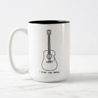 2 Couleurs Tasse de guitare de boîte de surface plane