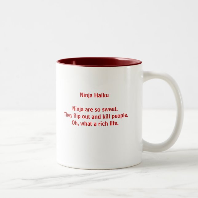 2 Couleurs Tasse de Haiku de Ninja (Droit)