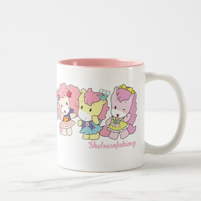 2 Couleurs Tasse de Kawaii de poney d'Osharena (Droit)