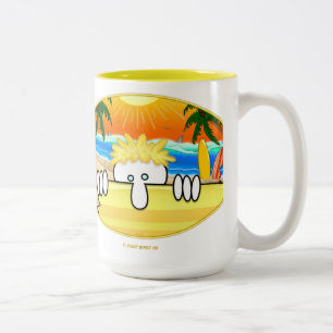 2 Couleurs Tasse de Kilroy de surfer