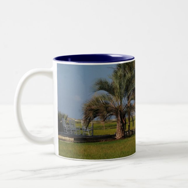 2 Couleurs Tasse de la Caroline du Nord de plage de coucher (Gauche)