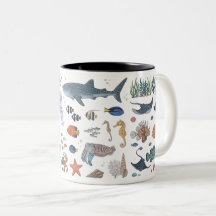 Tasse de la Vie Marine Kawaii