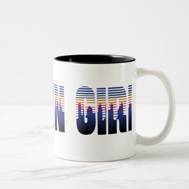 2 Couleurs Tasse de la ville haute de fille (Droit)