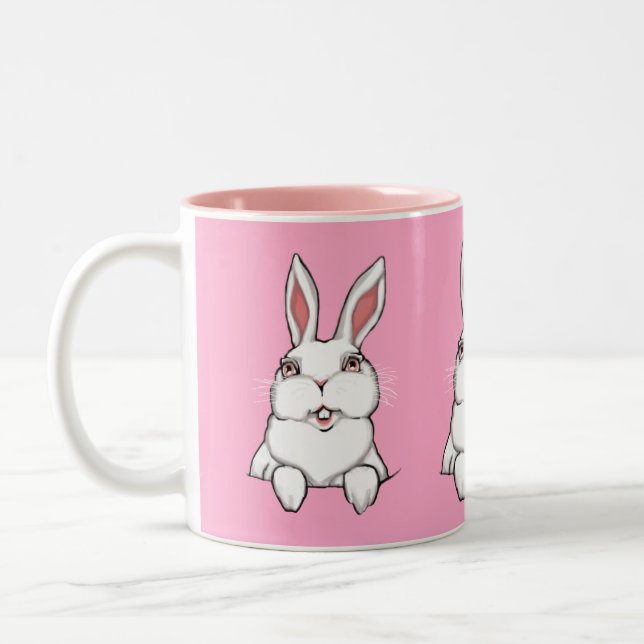 2 Couleurs Tasse de lapin de rose de tasse de café de tasse (Gauche)