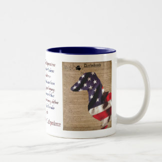 2 Couleurs Tasse de liberté de teckel