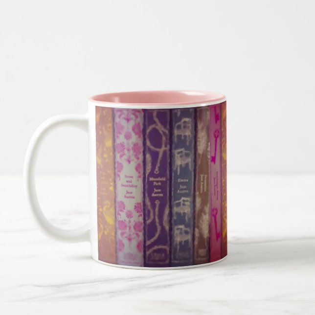 2 Couleurs Tasse de livres de Jane Austen (Gauche)