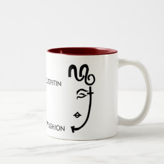 2 COULEURS TASSE DE LOGO DU SLOGAN 1&2