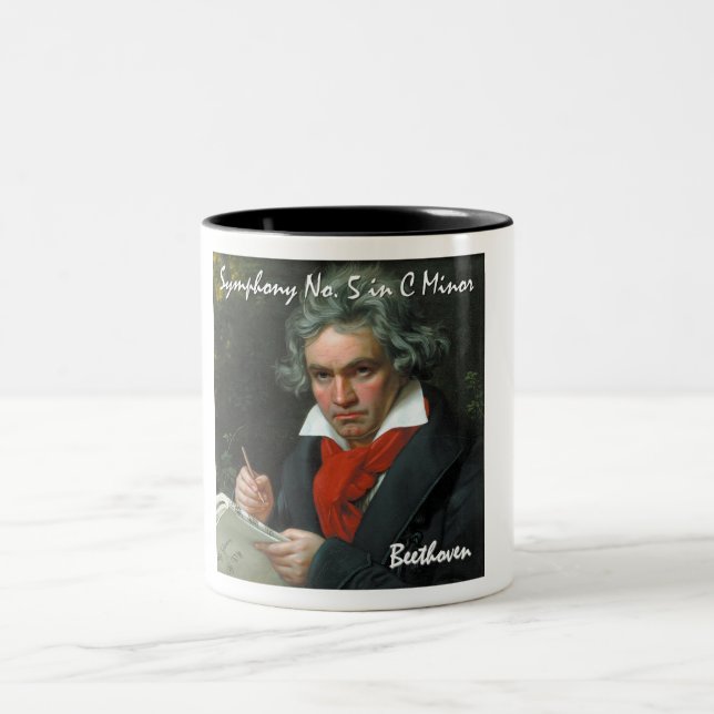 2 Couleurs Tasse de Ludwig van Beethoven (Centre)
