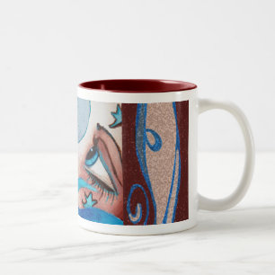 2 Couleurs Tasse de lune et de mer