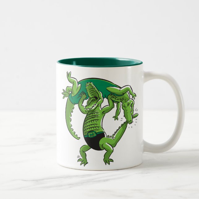2 Couleurs Tasse de lutte d'alligator (Droit)