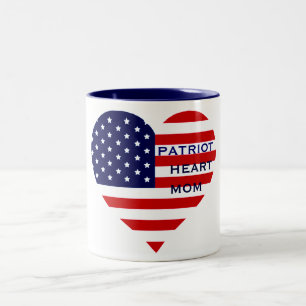 2 Couleurs Tasse de MAMAN de COEUR de PATRIOTE