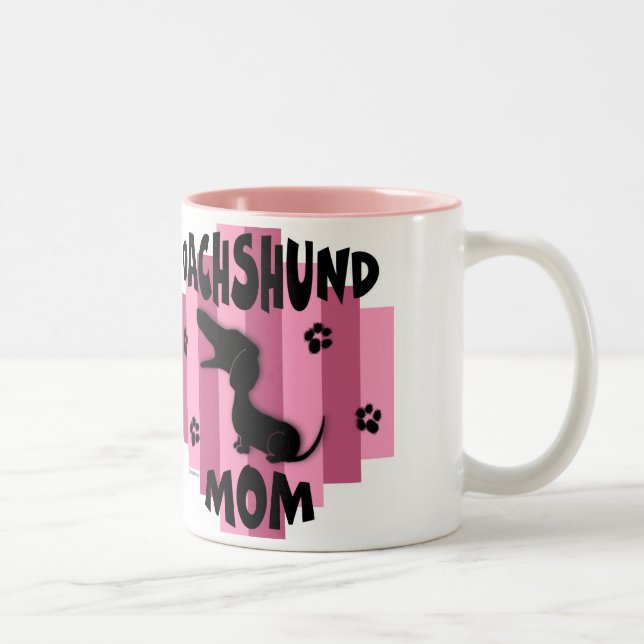 2 Couleurs Tasse de maman de teckel (Droit)