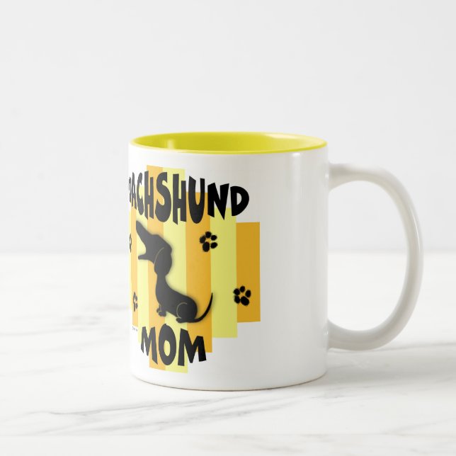 2 Couleurs Tasse de maman de teckel (Droit)