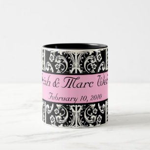 2 Couleurs Tasse de mariage damassé