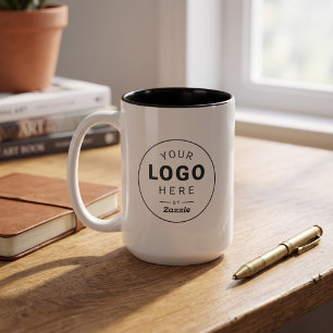 2 Couleurs Tasse de marketing personnalisée avec logo