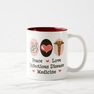 2 Couleurs Tasse de médecine de maladie infectieuse d'amour