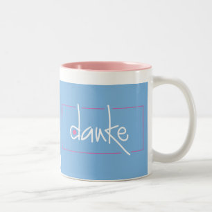 2 Couleurs Tasse de Merci de Danke dans toute langue