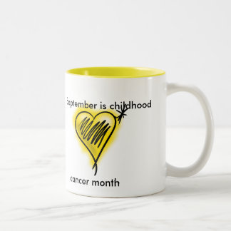 2 Couleurs Tasse de mois de cancer d'enfance