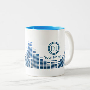 2 Couleurs Tasse de musicien du DJ personnalisée