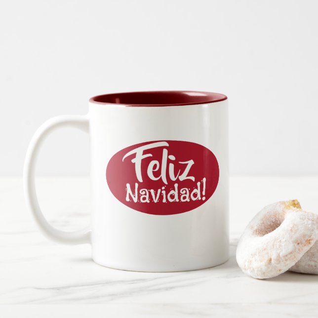 2 Couleurs Tasse de Noël espagnole (Avec donut)