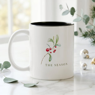 2 Couleurs Tasse de Noël minimale Cadeau de vacances moderne
