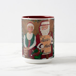 2 Couleurs Tasse de Noël Santa méchant ou gentil