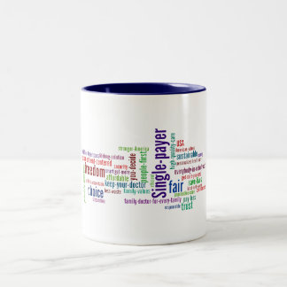 2 Couleurs Tasse de nuage de mot