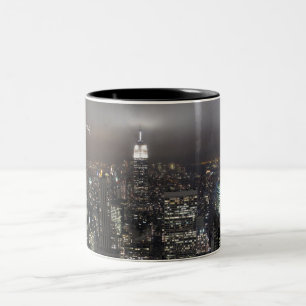 2 Couleurs Tasse de nuit de New York de paysage urbain de