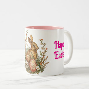 2 Couleurs Tasse de Pâques Lapin Vintage avec Œuf