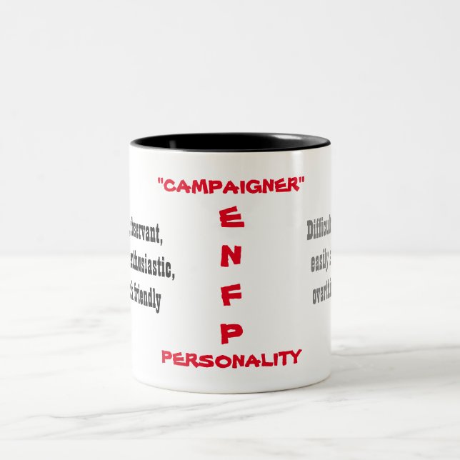 2 Couleurs Tasse de personnalité d'ENFP (Centre)