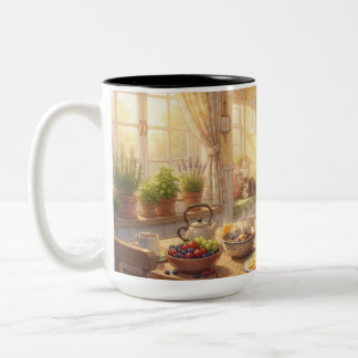 2 Couleurs Tasse de petit-déjeuner Loup Capricieux