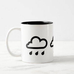 2 Couleurs Tasse de pictogramme "de systèmes de temps"