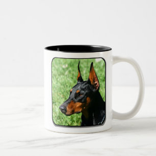 2 Couleurs tasse de pinscher de dobermann