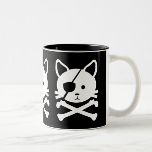2 Couleurs Tasse de pirate de chat