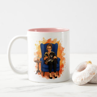 2 Couleurs Tasse de Podcast 'Café Glacé, un Furbaby & un Livr