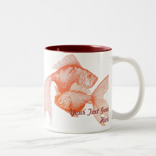 2 Couleurs Tasse de poisson rouge
