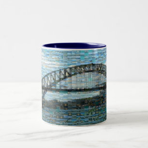 2 Couleurs Tasse de pont de port de Sydney (mosaïque)
