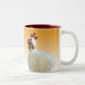 2 Couleurs Tasse de poulet, gloussement, gloussement,