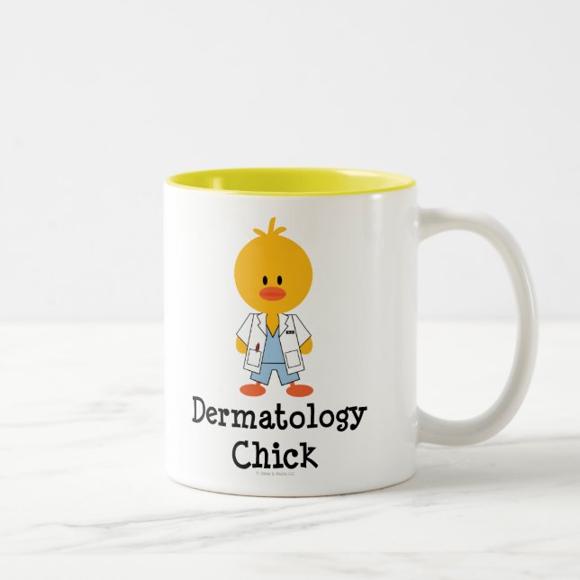 2 Couleurs Tasse de poussin de dermatologie (Droit)