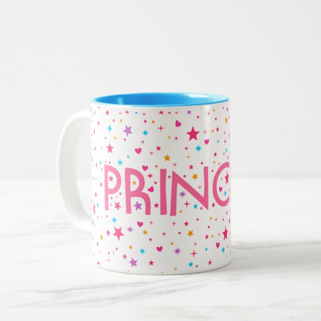 2 Couleurs Tasse de princesse Pink Stardust (Devant gauche)