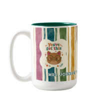 Tasse de professeur de chat personnalisée | Nom et