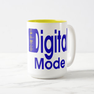 2 Couleurs Tasse de radio-amateur de mode de Digitals